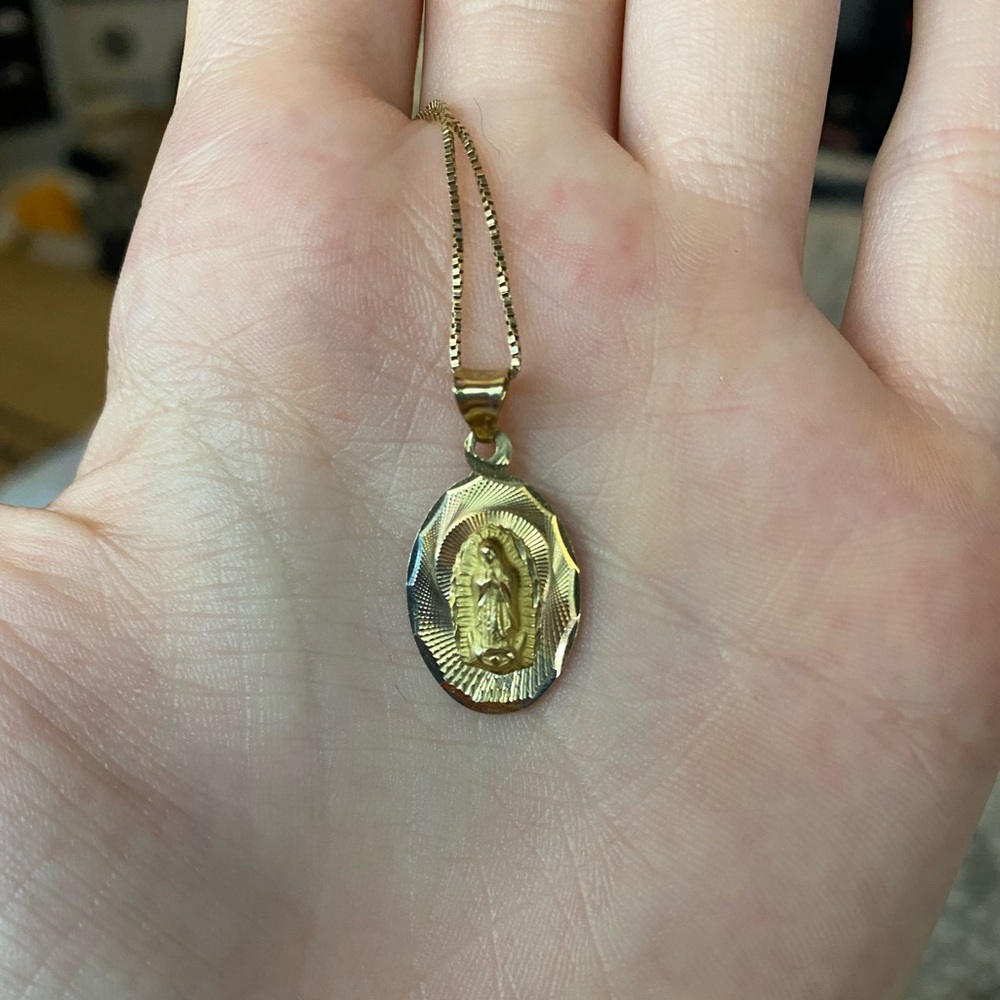 Real gold Virgin Mary Pendant